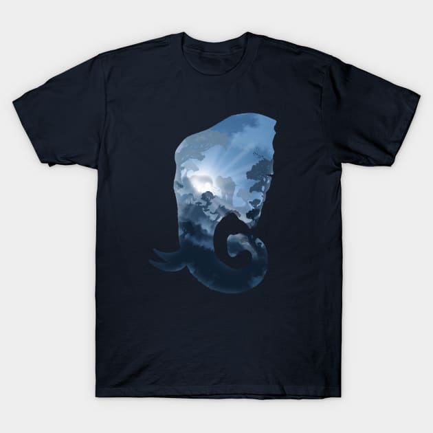 Elephants in the Night T-Shirt by DVerissimo